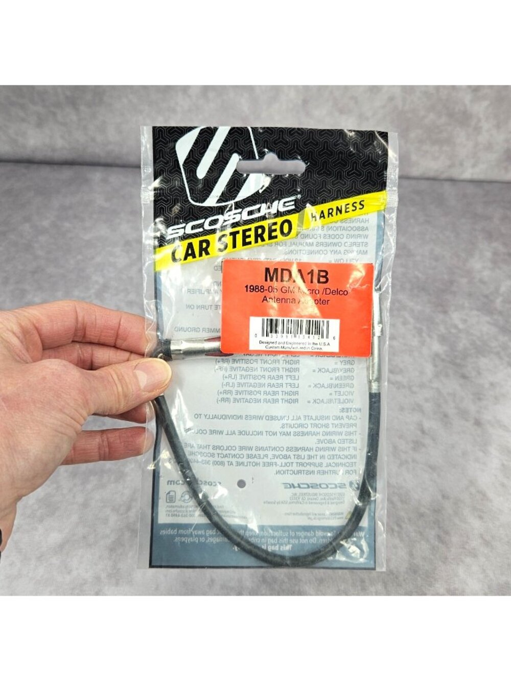 Scosche MDA1B Car Stereo Harness Adapter 1988-05 GM Acro Delco Antenna